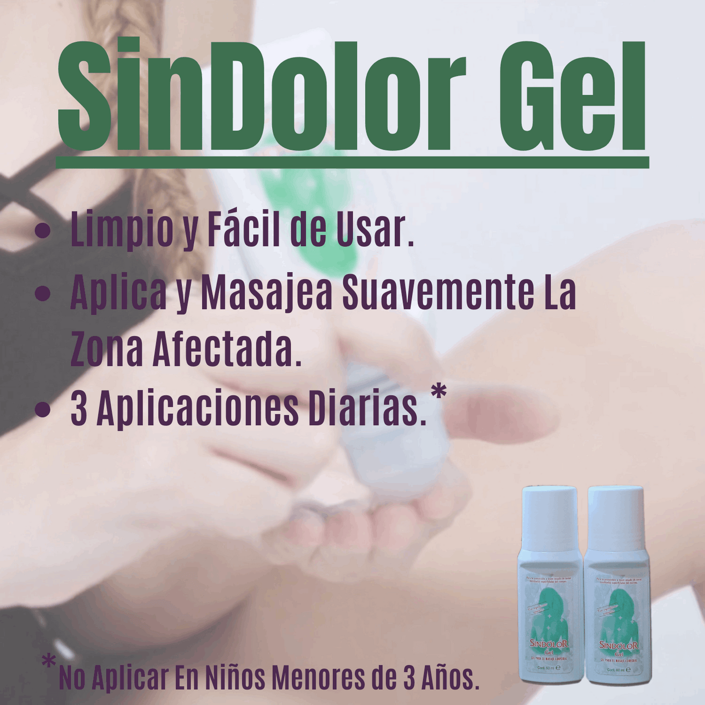 Ficha Uso Pack Gel Sindólor Rollon. 2 Unidades x 60 ml