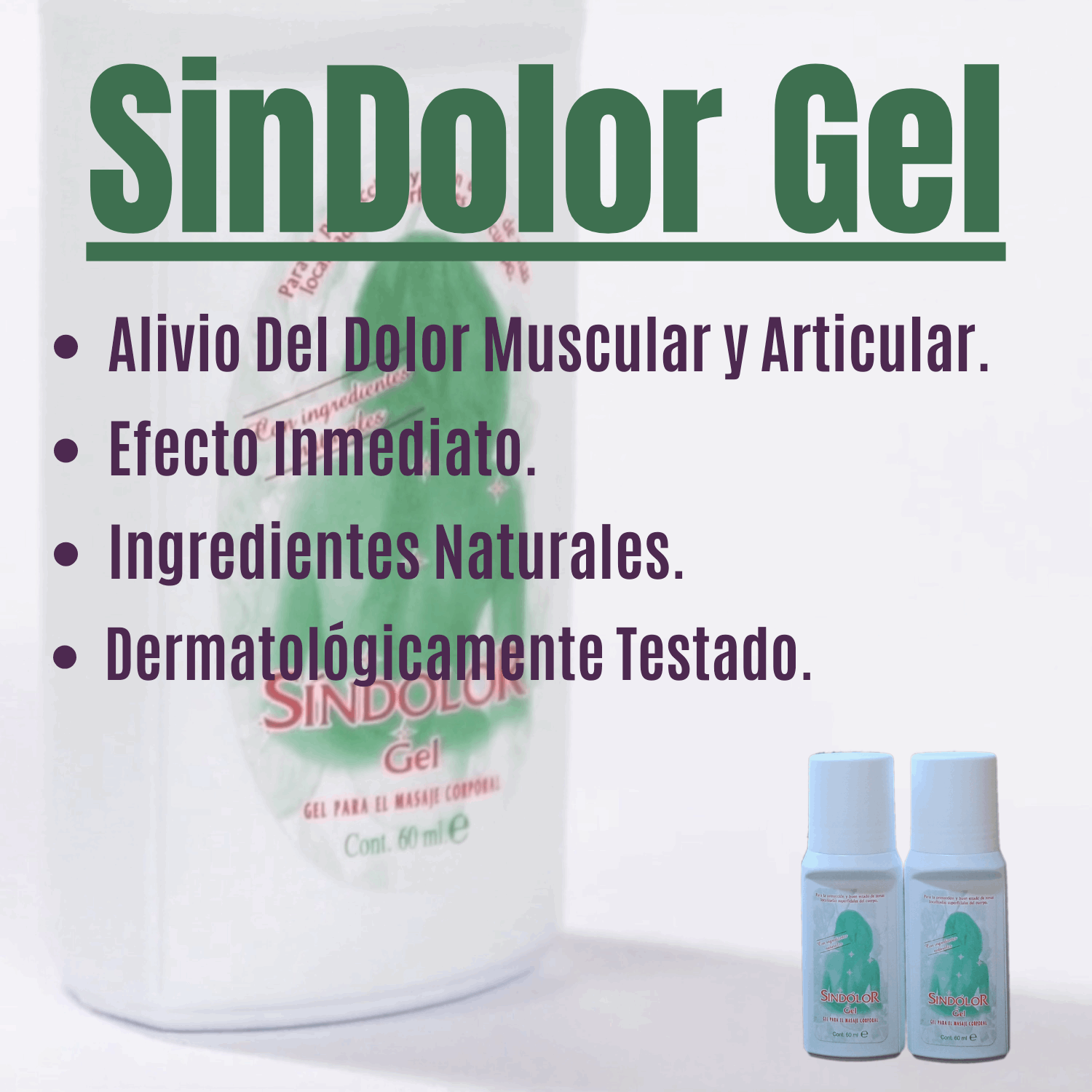 Ficha de propiedades de Pack Gel Sindólor Rollon 2 Unidades x 60 ml