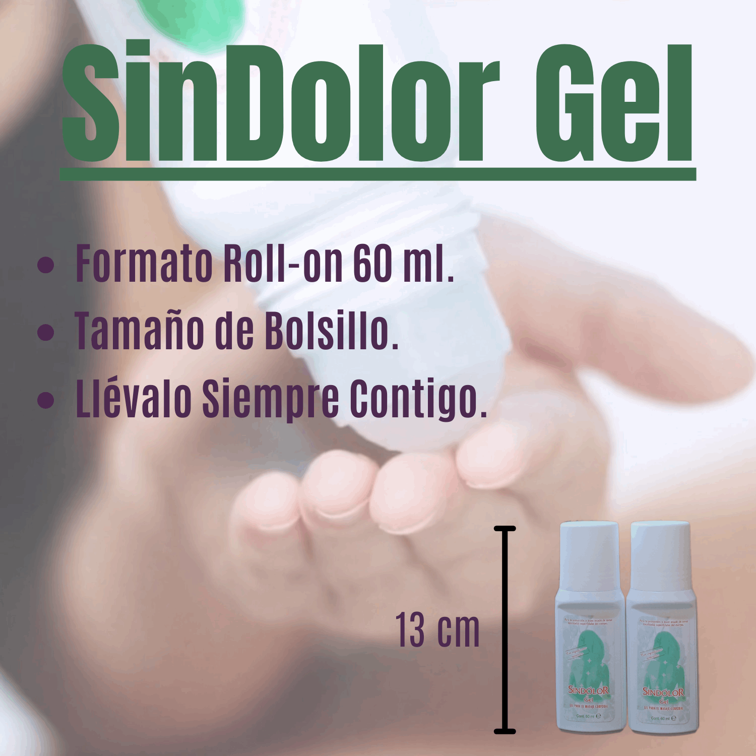 Ficha de Formato de Pack Gel Sindólor Rollon. 2 Unidades x 60 ml