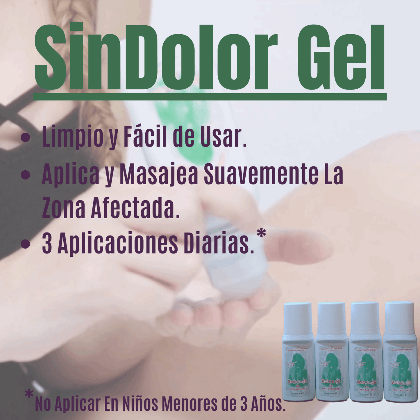 Ficha Instrucciones de Uso, Sindolor Gel Roll-on. Lote 4 Unidades De 60 ml