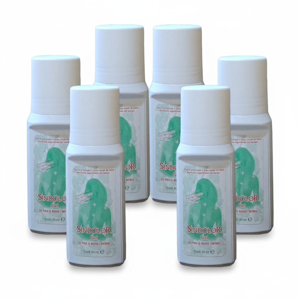 Sindolor Gel Rollon Pack 6 Unidades x 60 ml